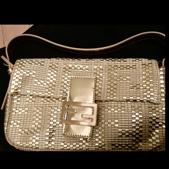 Fendi Handbags - RARE! FENDI Baguette Gold Metallic 100% Authentic